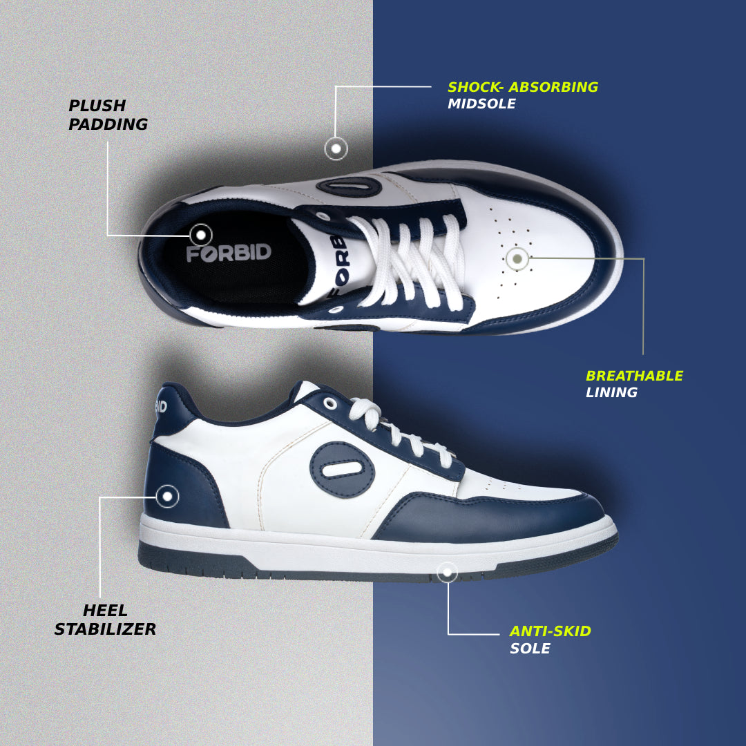 Forbid Water Element | Navy Blue and White Sneaker