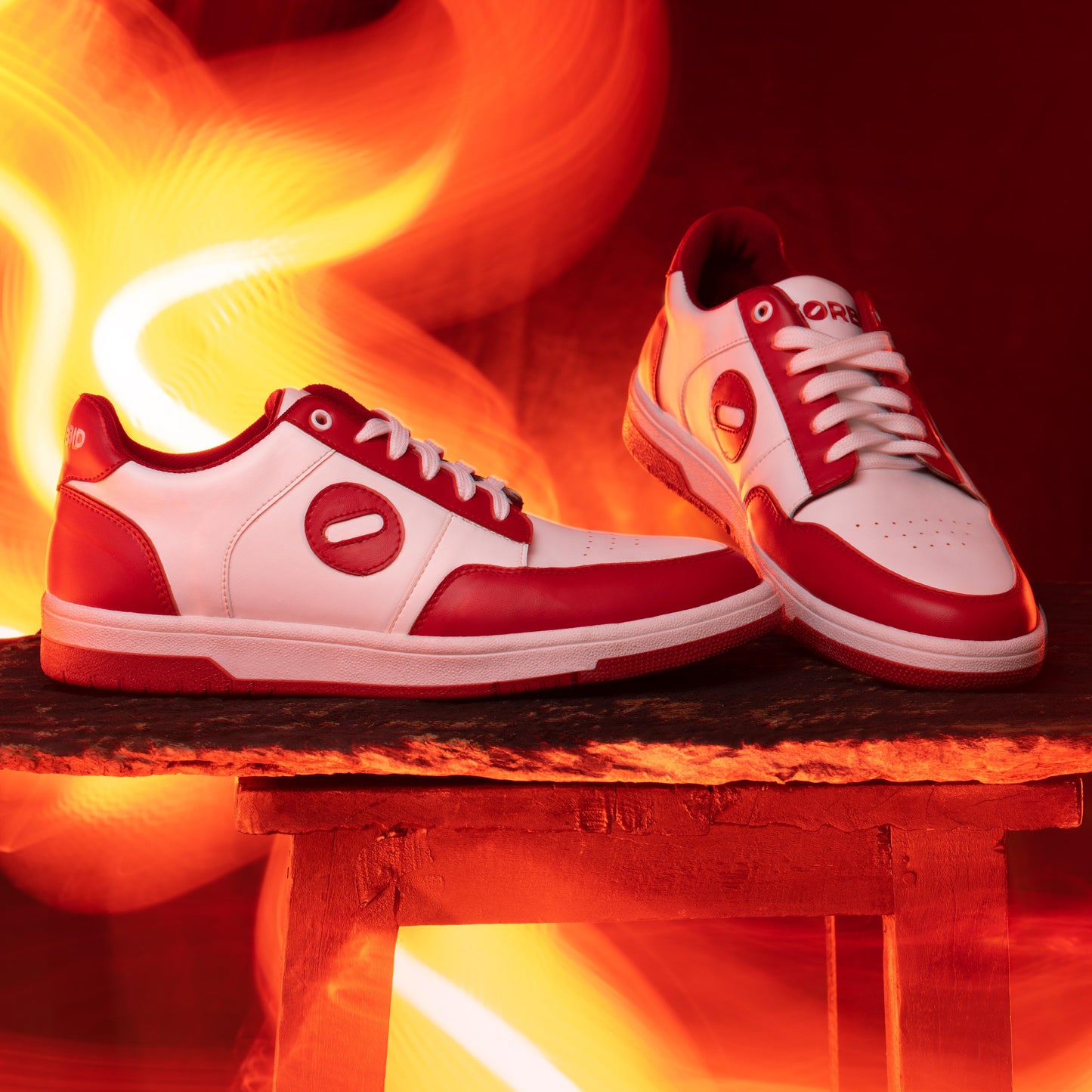 Forbid Fire Element | Red and White Sneaker